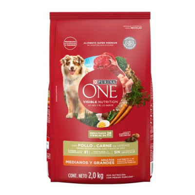 Comida Para Perro One Adulto Medianos y Grandes Pollo y Carne